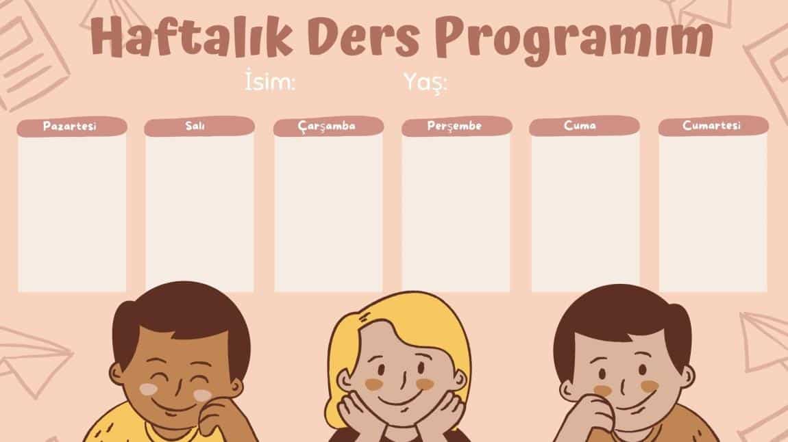 1.DÖNEM HAFTALIK DERS PROGRAMI